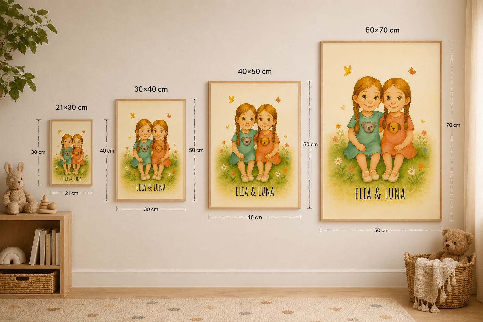 L'affiche « Deux comme nous », du 21x30 au 50x70 cm